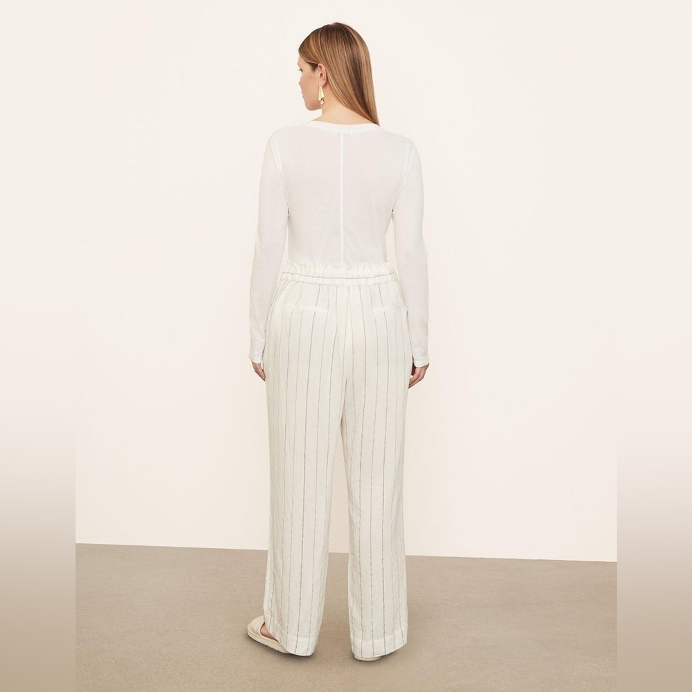 🆕 VINCE Soft Stripe drawstring Pull-On Pant Size XL - Picture 2 of 8